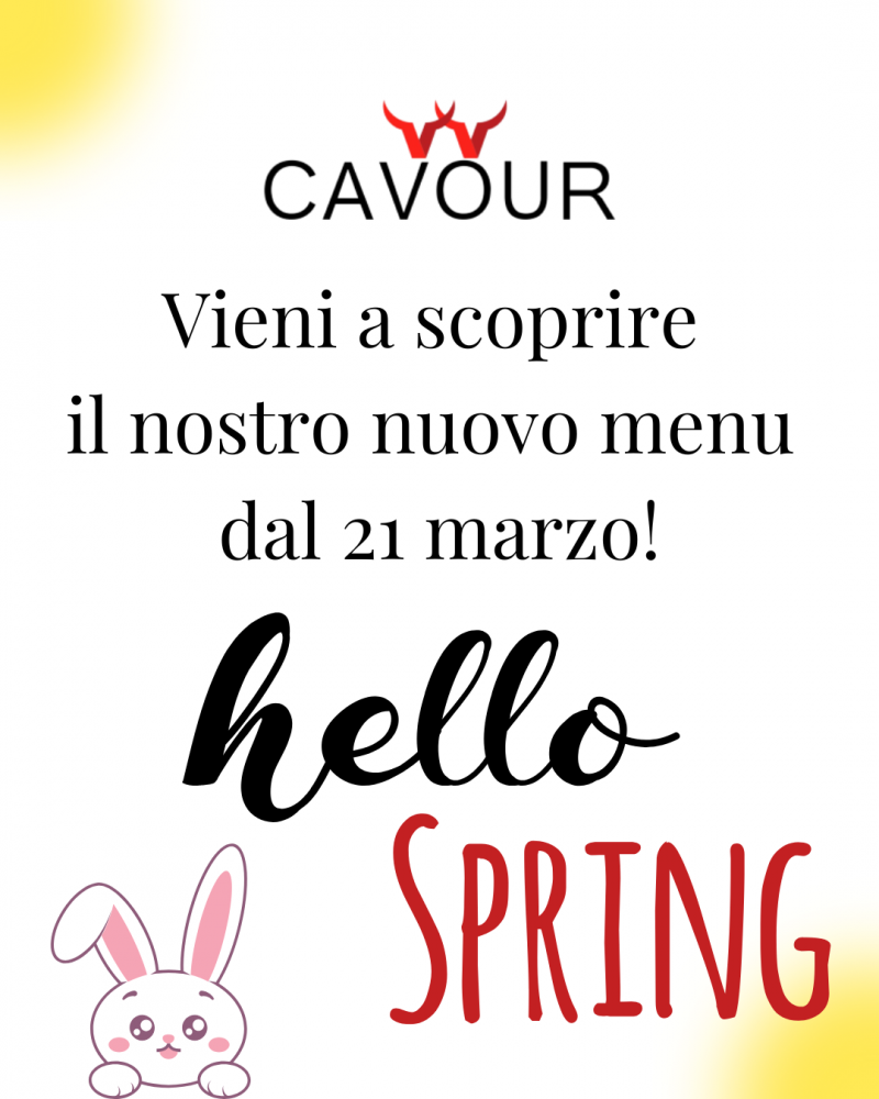 Nuovo menu primaverile dal 21 marzo!