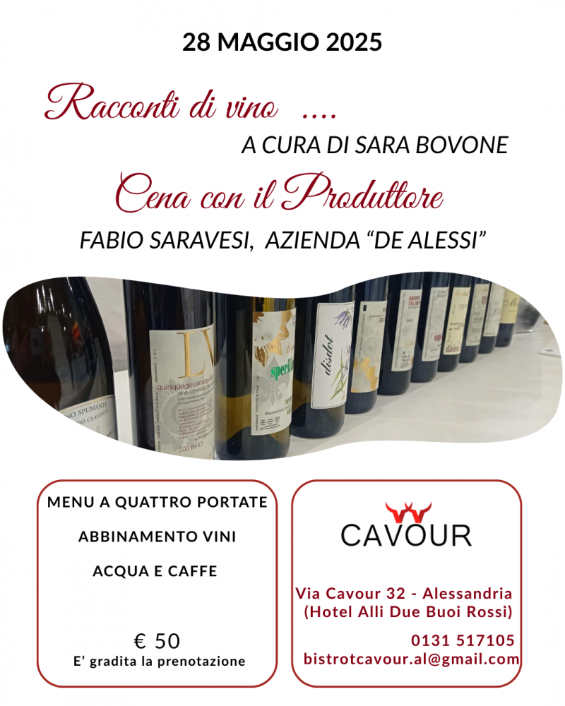 Esclusiva Cena con il Produttore De Alessi