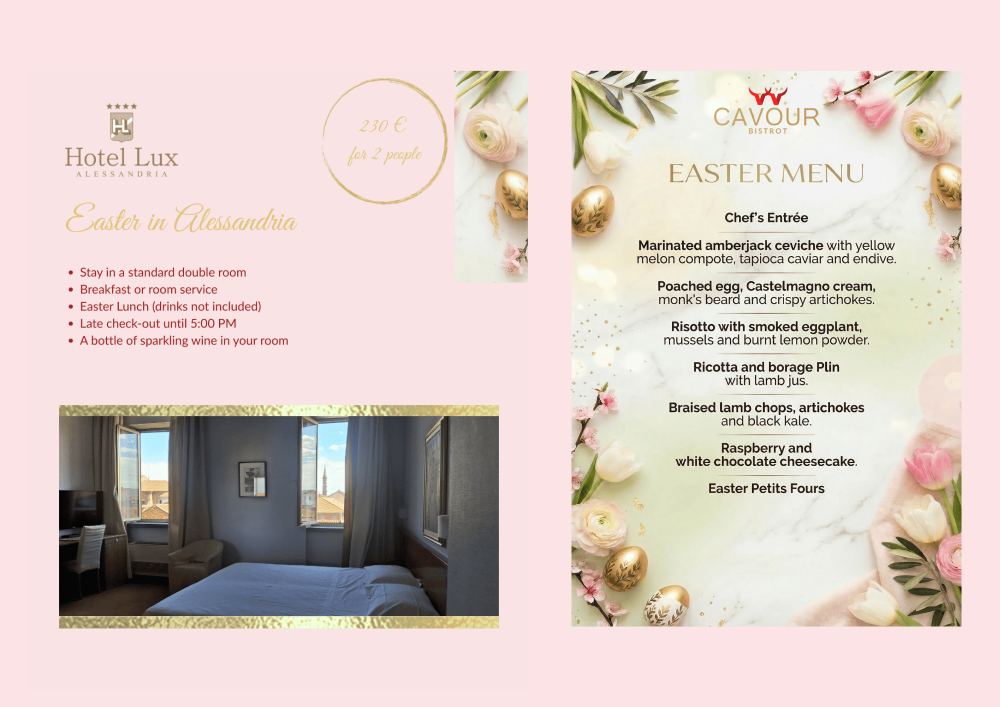 Your Easter in the Heart of Alessandria: Comfort and Flavor at Hotel Lux