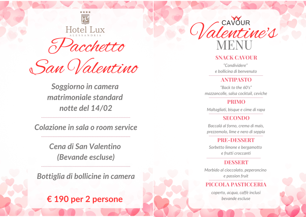 Un San Valentino Speciale all'Hotel Lux